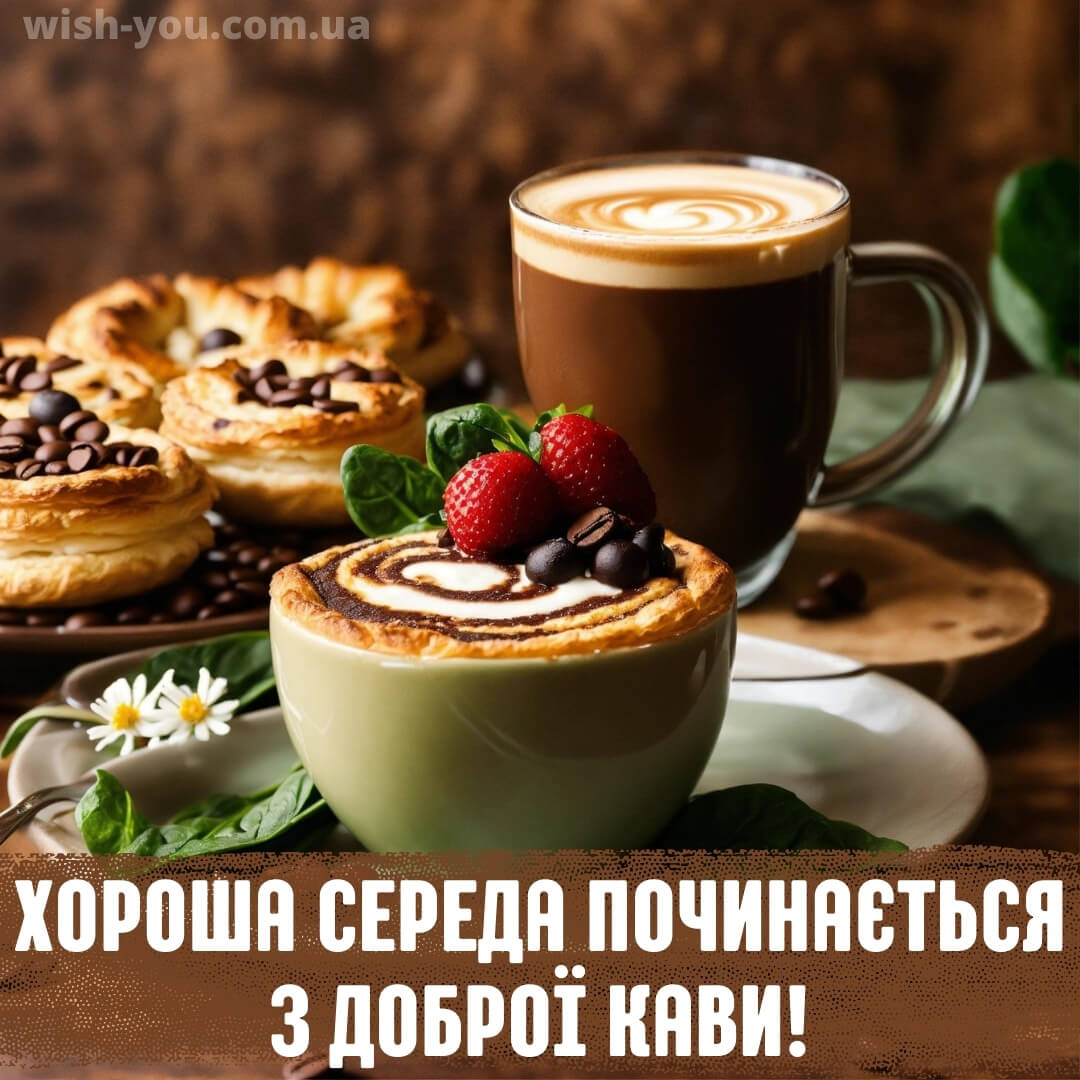Нова листівка з середою кава 10