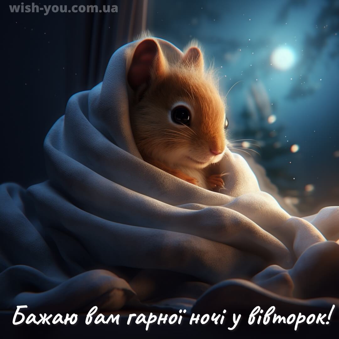 Нова листівка доброї ночі вівторка 15