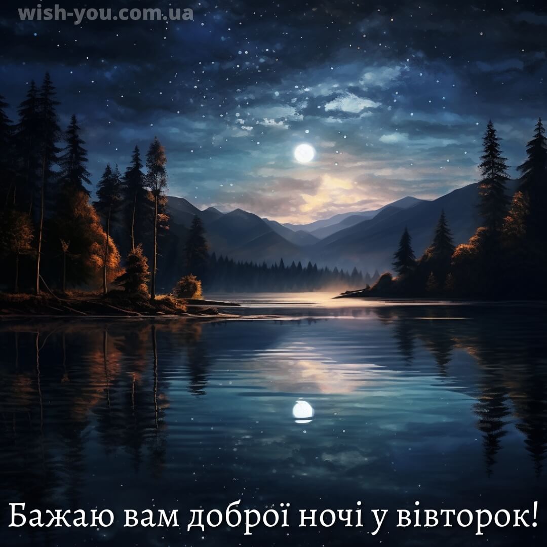 Нова листівка доброї ночі вівторка 16