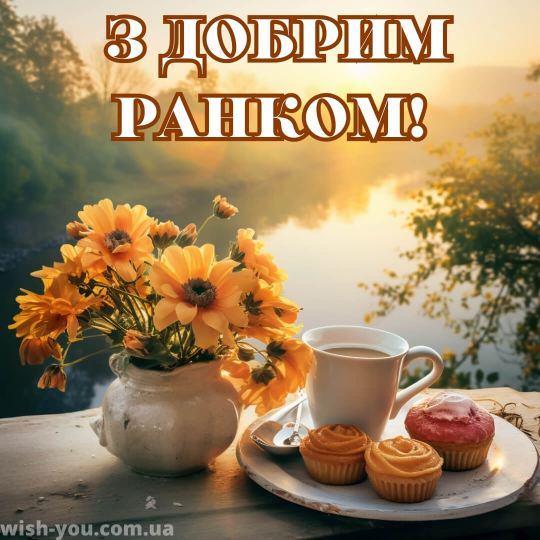 Нова картинка з добрим ранком квіти 1