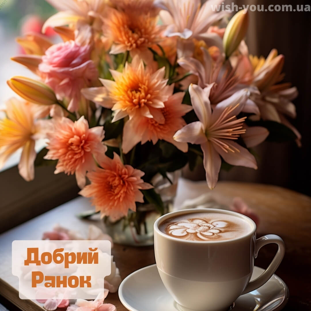 Нова картинка з добрим ранком квіти 3