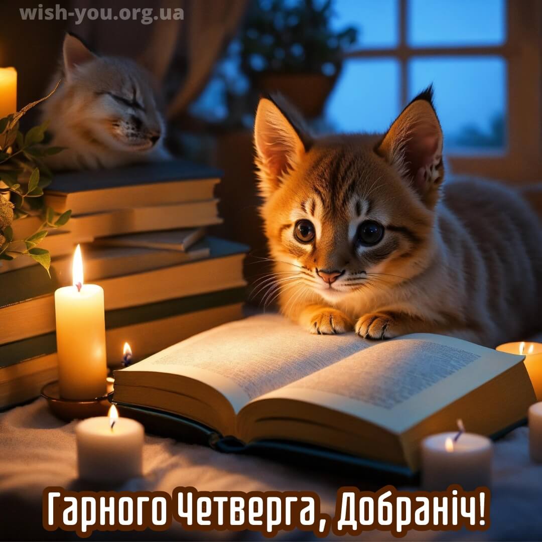 Нові картинки доброго вечора і надобраніч четверга українською мовою