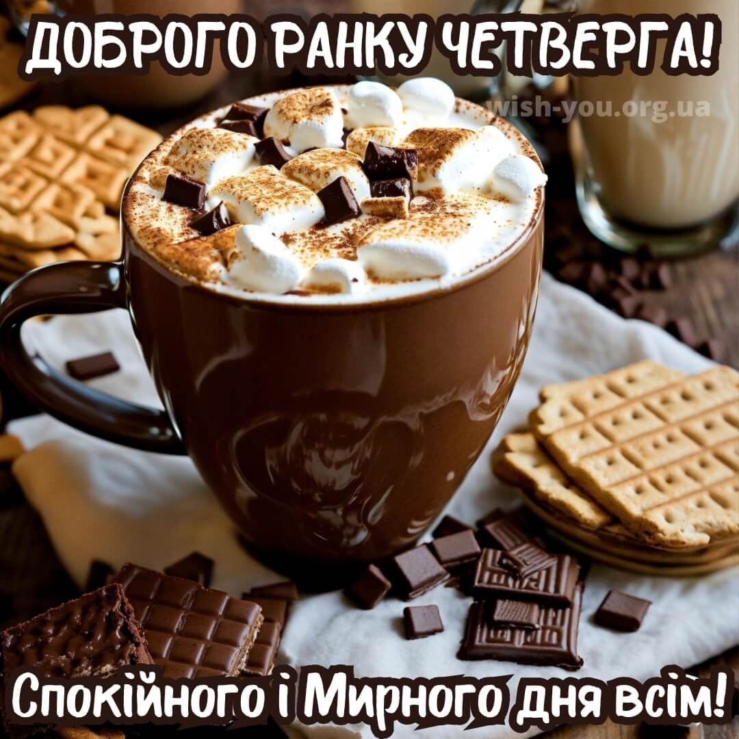 Нова листівка з четвергом з чашкою кави 1
