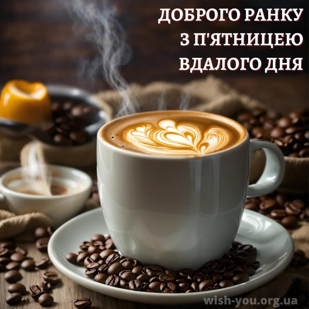 Нова листівка з пятницею з чашкою кави 8