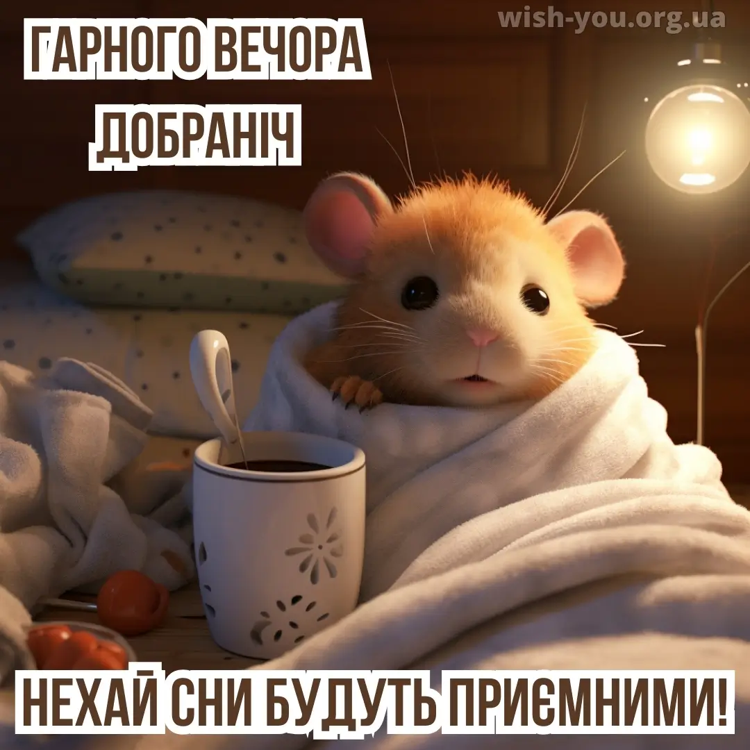 Нова листівка доброго вечора і надобраніч 4